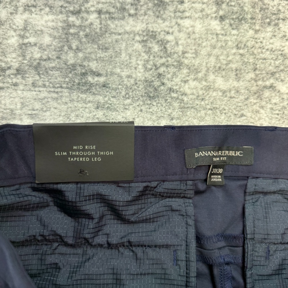 Banana Republic Luxe City Pants Mens 31x30 Navy Core Temp Performance Commuter - Picture 5 of 11